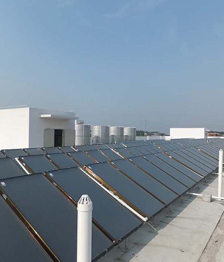 工厂宿舍太阳能空气能中央热水工程